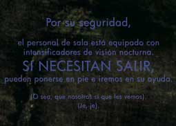 A ciegas. Aviso 2